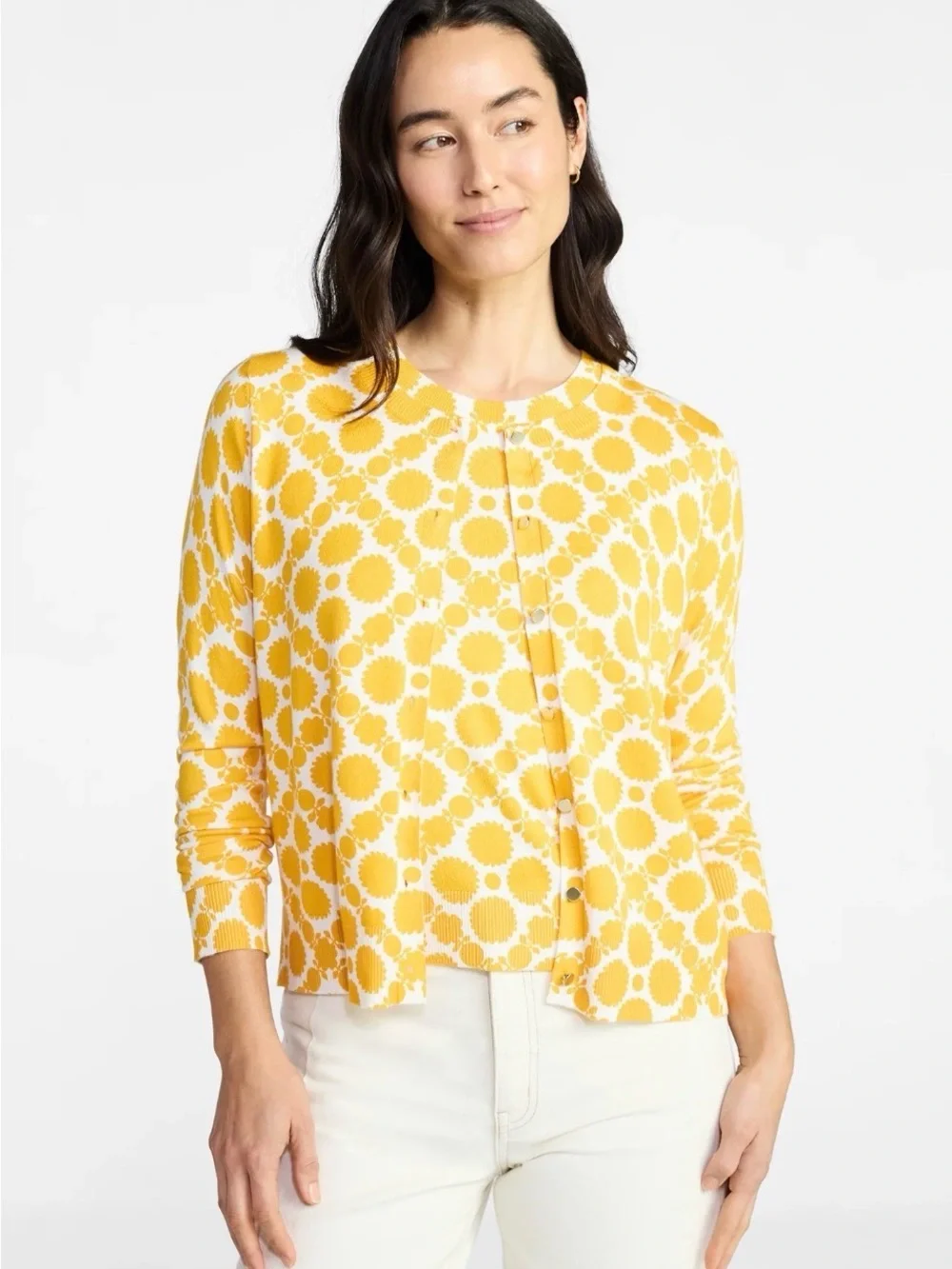 Time and Tru Women XXL 20 Twin Set Cardigan Shell Sweater NWT Saffron Gold - Picture 7 of 9